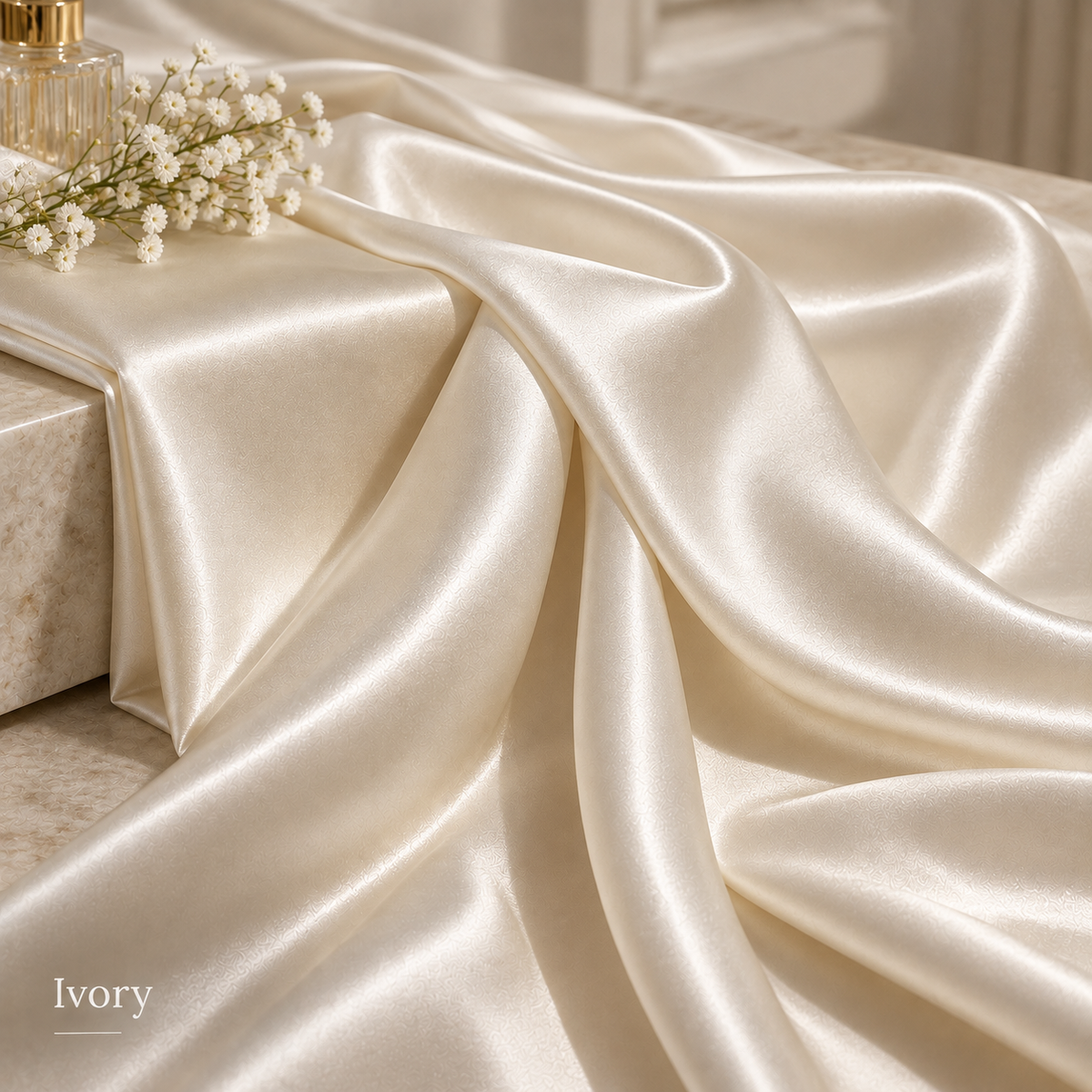 Stretch Satin Fabric by the Yard – 19 Colors