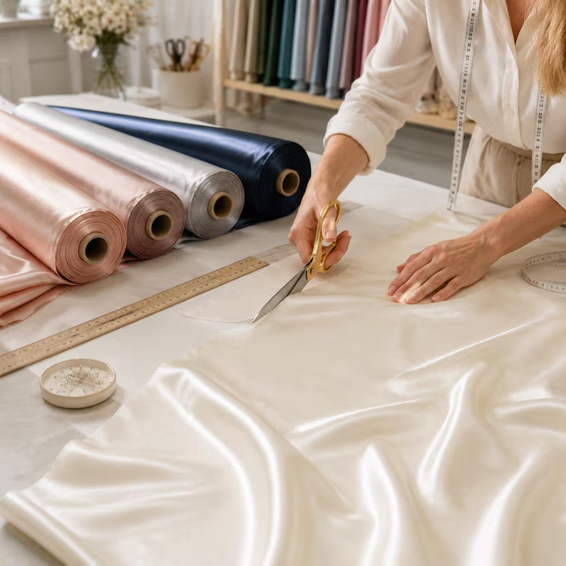 Ivory Satin Fabric by the Yard – Wedding & Event Draping