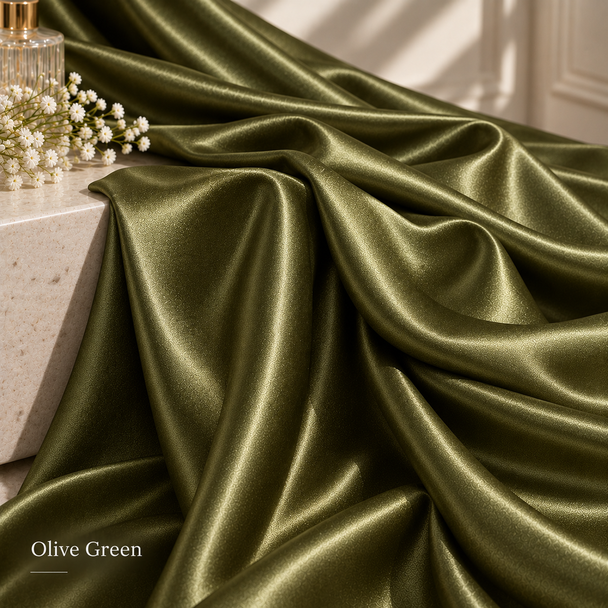 Stretch Satin Fabric by the Yard – 19 Colors