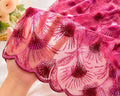 Fuchsia Sequin Lace Fabric by Yard, Embroidered Mesh Tulle for Evening Dress, Prom Gown & Couture Sewing