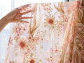 Luxury Pink Floral Beaded Lace Fabric, 3D Embroidered Sequin Mesh Fabric for Bridal Gown, Evening Dress, Couture
