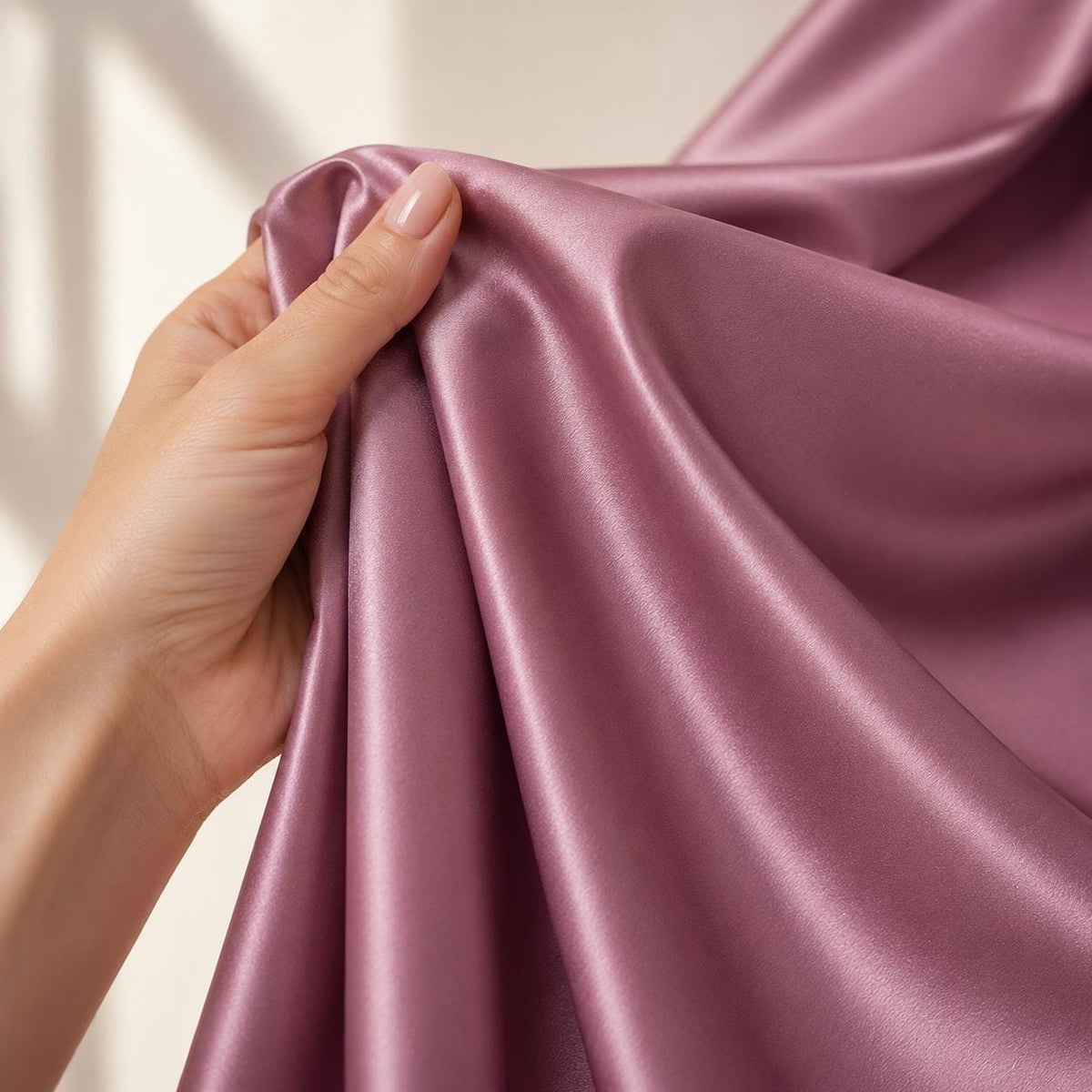 Mauve Satin Fabric by the Yard, Stretch Satin Fabric, Bridesmaid Dress Fabric, Dusty Mauve Wedding Fabric, Evening Gown Material, 58/60 Inch