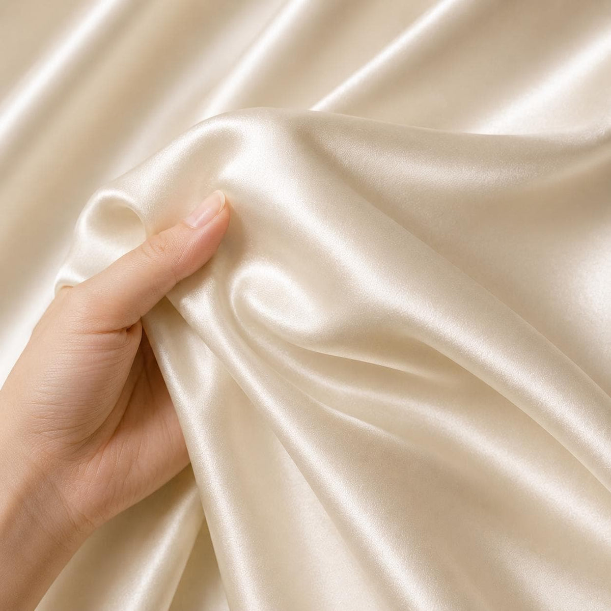 Satin Fabric by the Yard, Luxury Bridal, Wedding Dress Fabric, Soft Ivory Satin Material, Bridesmaid Dress Fabric, Tablecloth Fabric, 58/60