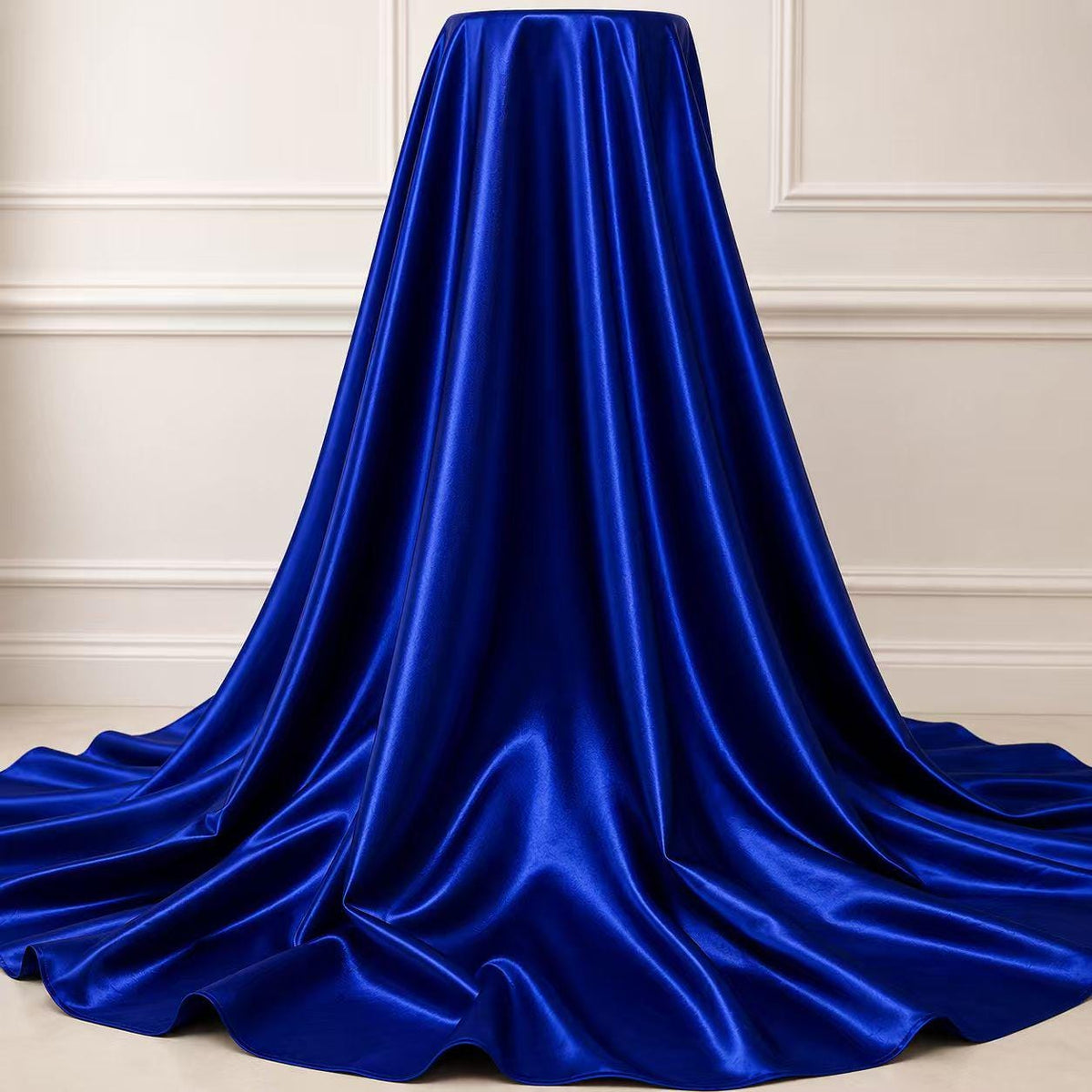 Blue Satin Fabric by the Yard, Luxury Satin Material, Prom Dress Fabric, Pageant Gown Fabric, Evening Wear Fabric, Tablecloth Fabric, 58/6