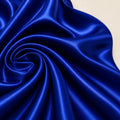 Blue Satin Fabric by the Yard, Luxury Satin Material, Prom Dress Fabric, Pageant Gown Fabric, Evening Wear Fabric, Tablecloth Fabric, 58/6