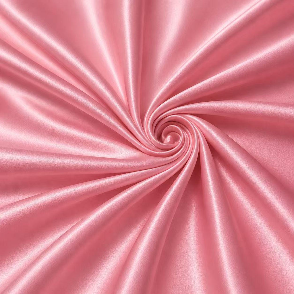 Rose Pink Satin Fabric by the Yard