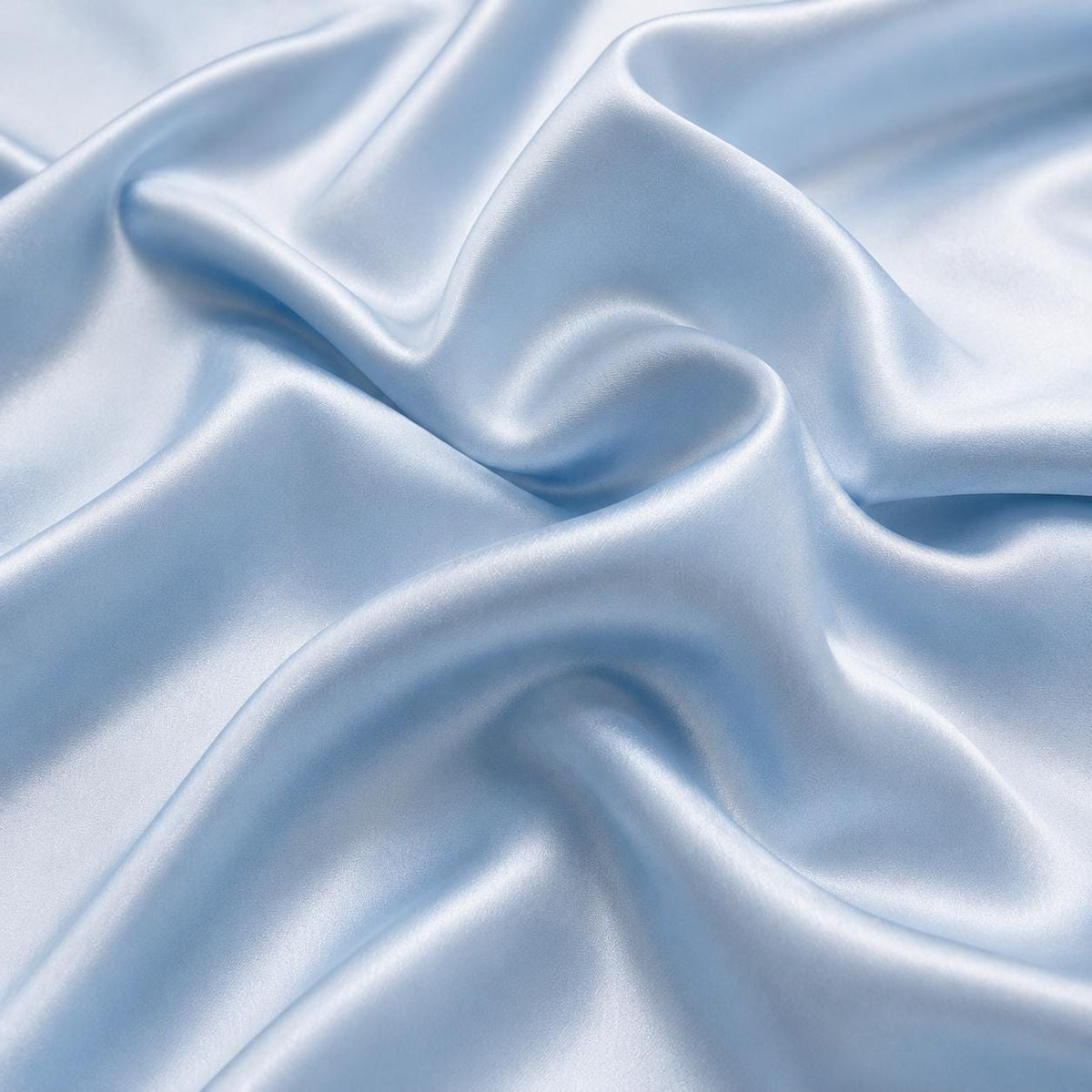 Sky Blue Satin Fabric by the Yard