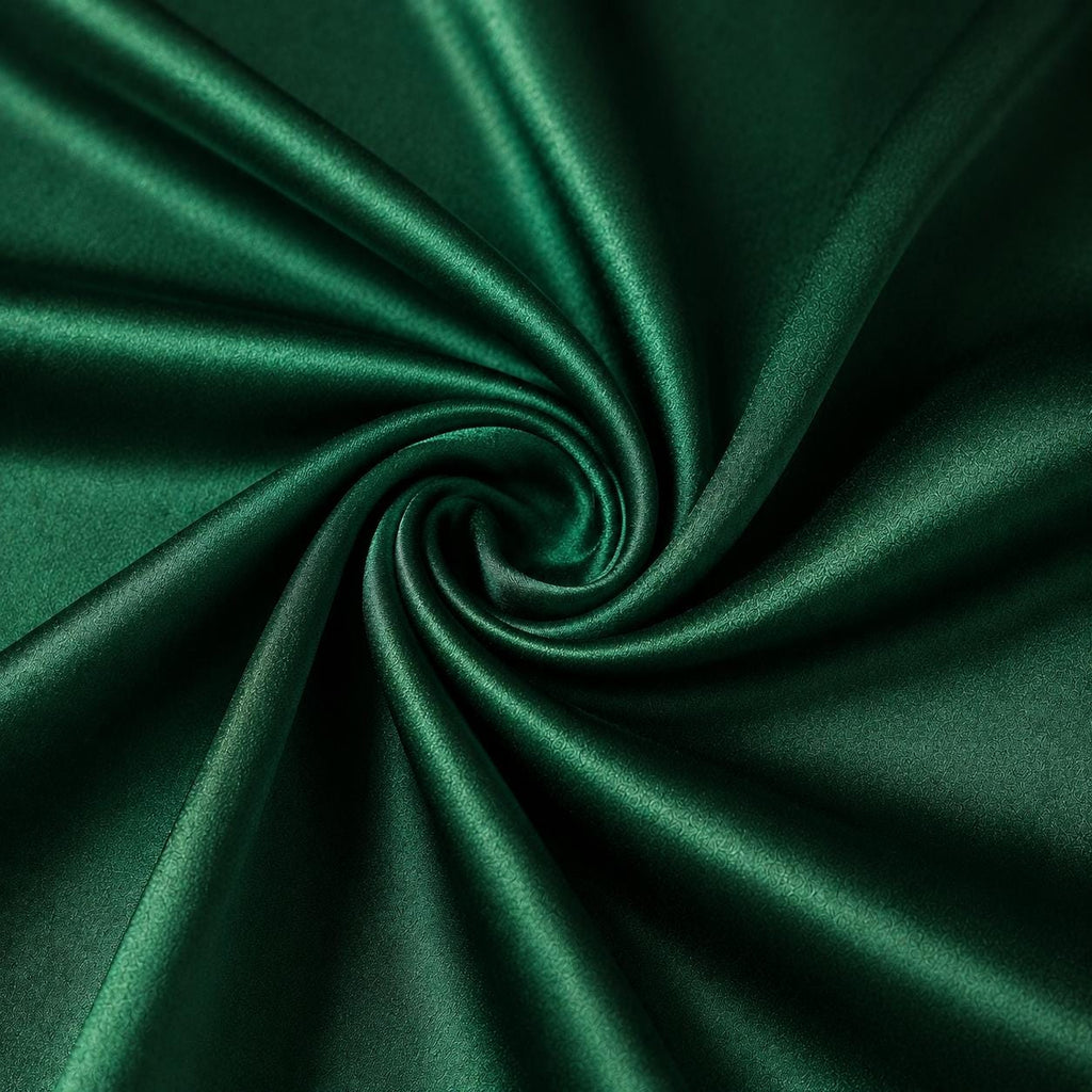 Emerald Green Stretch Satin Fabric by the Yard