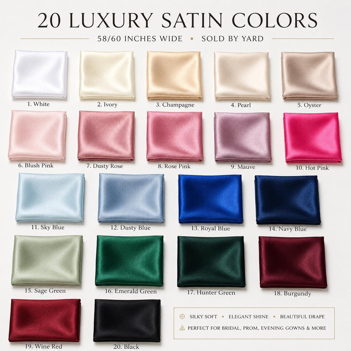 Mauve Satin Fabric by the Yard for Bridesmaid Dresses