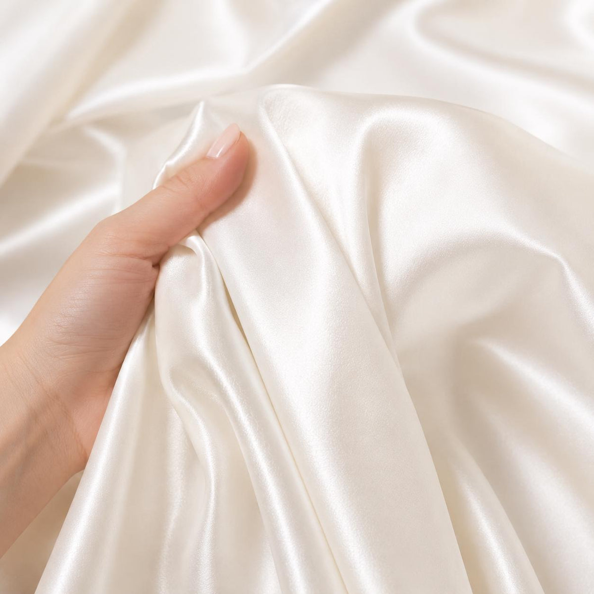 Pearl Satin Fabric by the Yard, Bridal Satin Fabric, Wedding Dress Fabric,Luxury Satin for Gowns, Tablecloth Fabric, 58/60 Inch Wide
