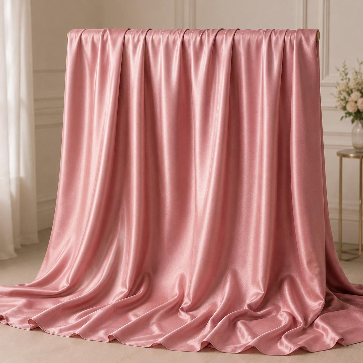 Satin Fabric by the Yard for Dresses & Table Styling