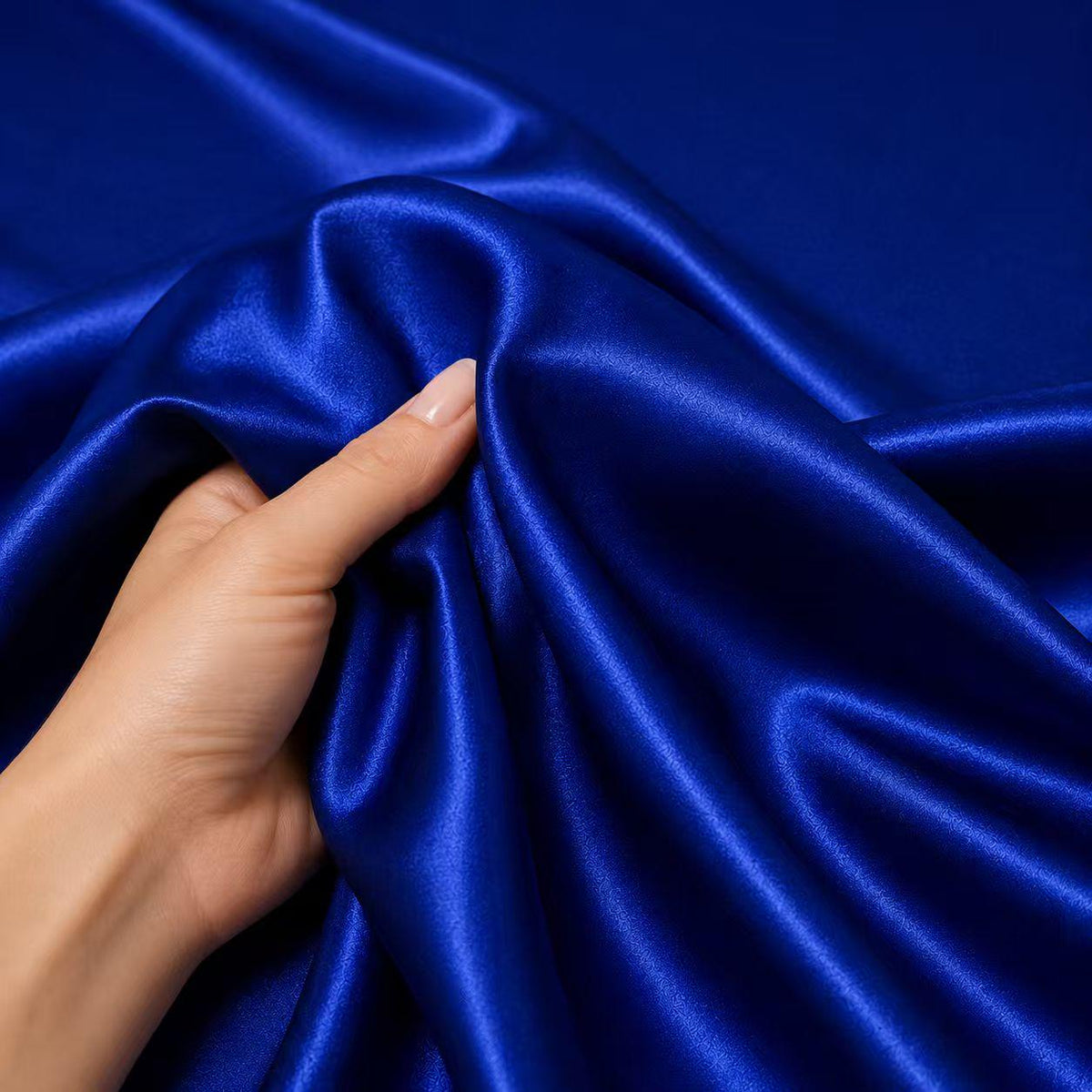 Blue Satin Fabric by the Yard, Luxury Satin Material, Prom Dress Fabric, Pageant Gown Fabric, Evening Wear Fabric, Tablecloth Fabric, 58/6