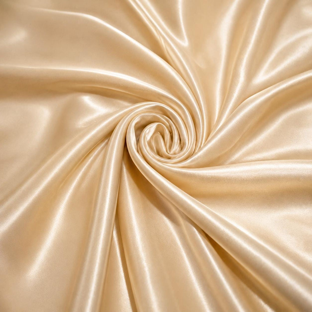 Champagne Satin Fabric by the Yard for Bridal Gowns