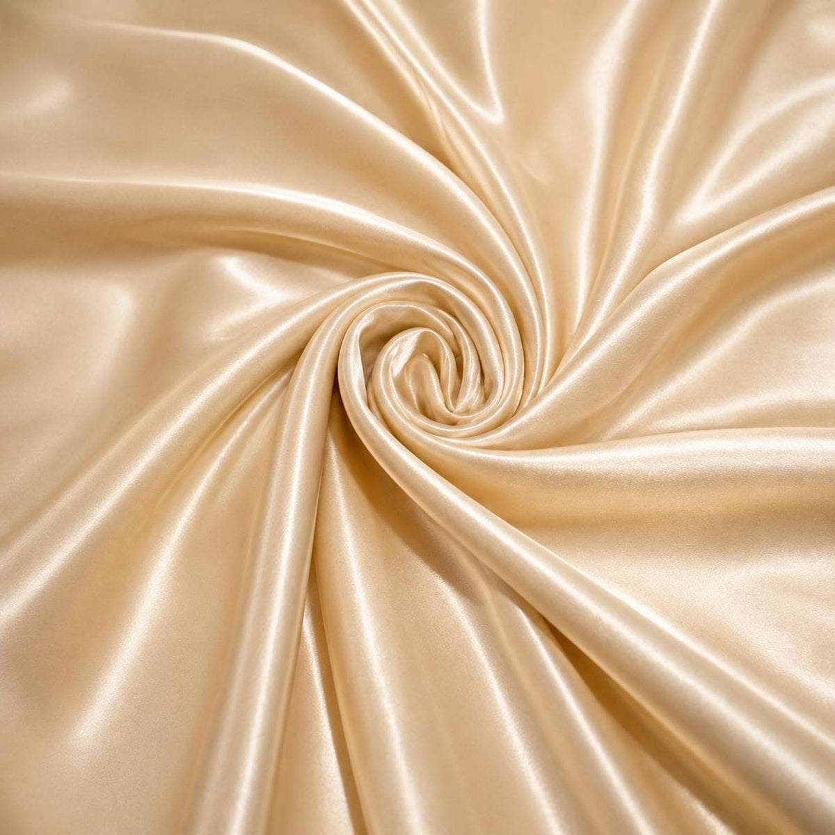 Champagne Satin Fabric by the Yard, Luxury Silky Stretch Satin for Evening Gowns, Prom Dresses and Formal Wear