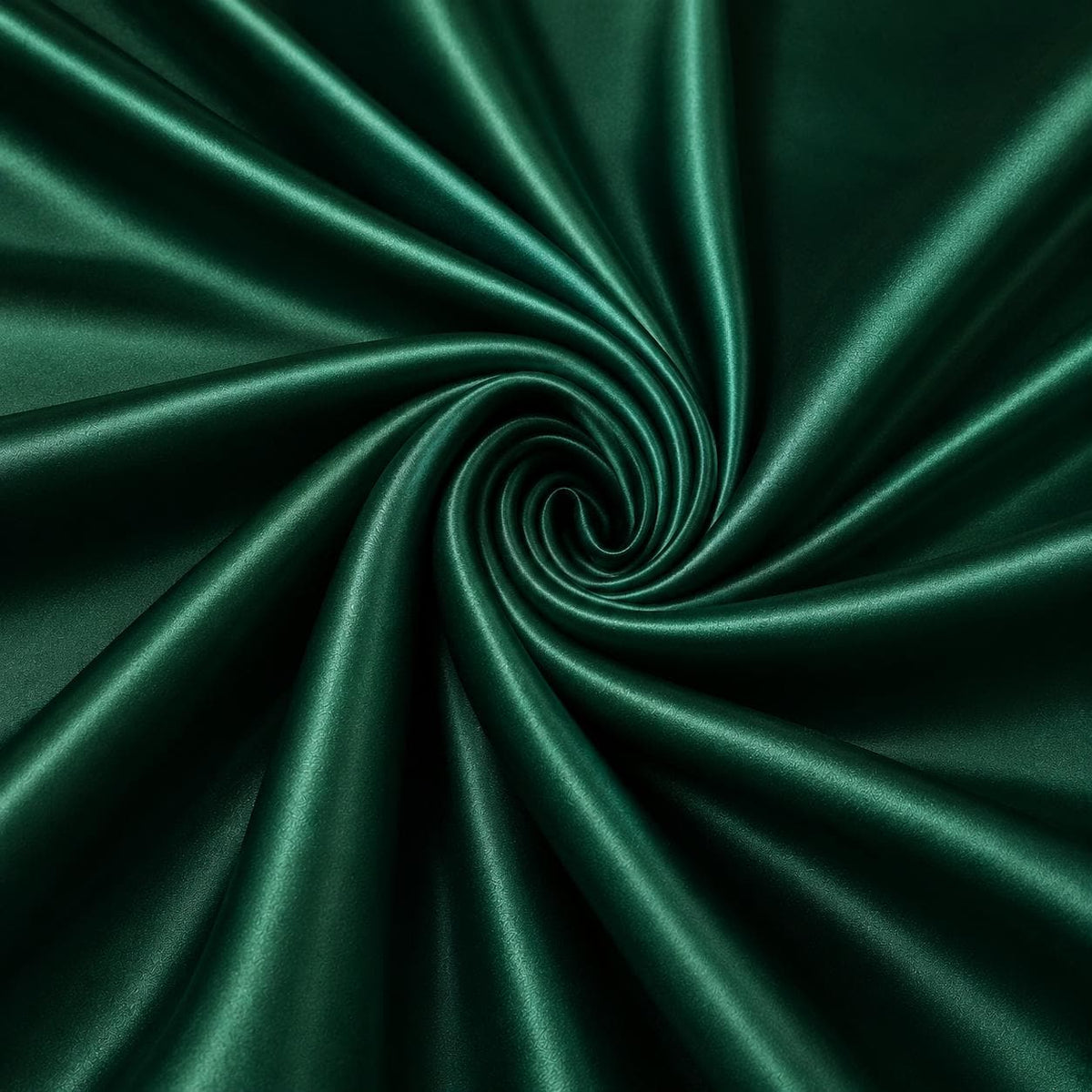 Emerald Green Satin Fabric by the Yard, Luxury Holiday Wedding Fabric for Winter Bridesmaids, Christmas Decor and Formal Events