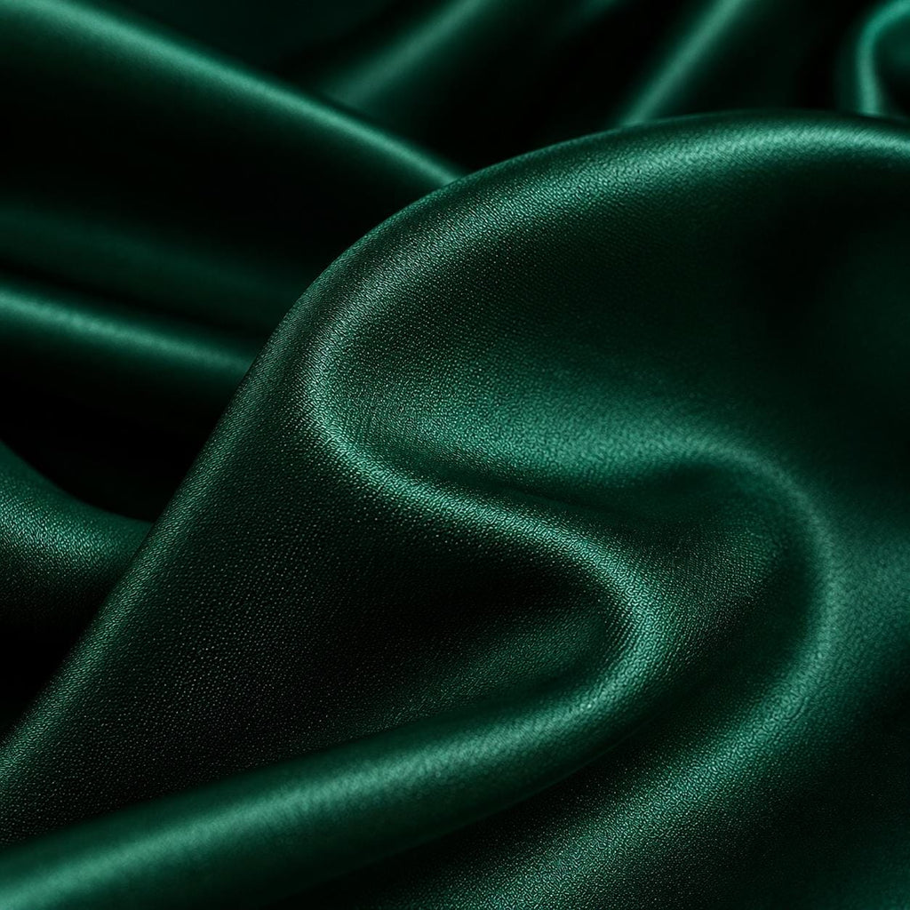Emerald Green Satin Fabric by the Yard for Holiday Styling
