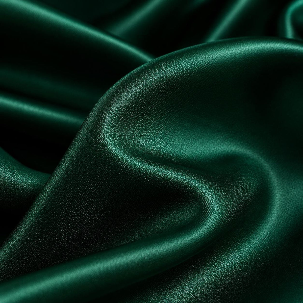 Emerald Green Satin Fabric by the Yard, Luxury Holiday Wedding Fabric for Winter Bridesmaids, Christmas Decor and Formal Events