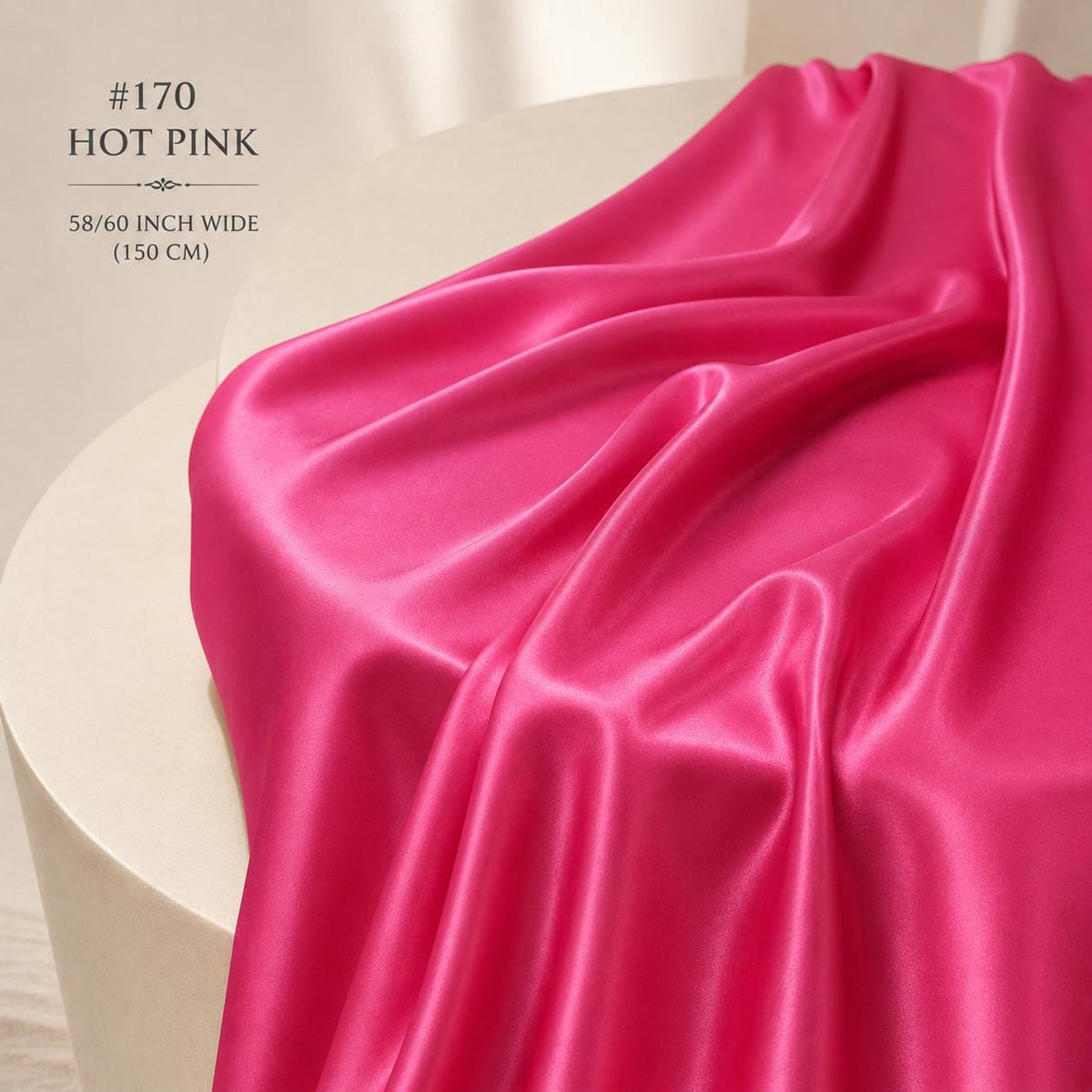 Hot Pink Stretch Satin Fabric by the Yard, Barbiecore Satin Fabric for Dresses, Party Wear, Fashion Sewing and Event Decor, 58/60 Inch Wide