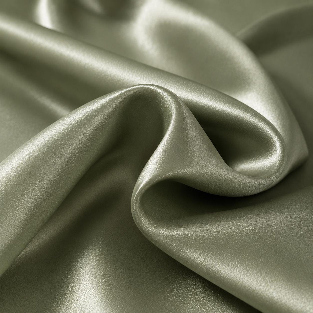 Dusty Sage Stretch Satin Fabric by the Yard