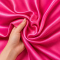 Hot Pink Satin Fabric by the Yard, Luxury Satin Material, Prom Dress Fabric, Barbie Pink Fabric,Gown Fabric, Event Decor Fabric, 58/60