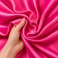 Hot Pink Satin Fabric by the Yard, Luxury Satin Material, Prom Dress Fabric, Barbie Pink Fabric,Gown Fabric, Event Decor Fabric, 58/60