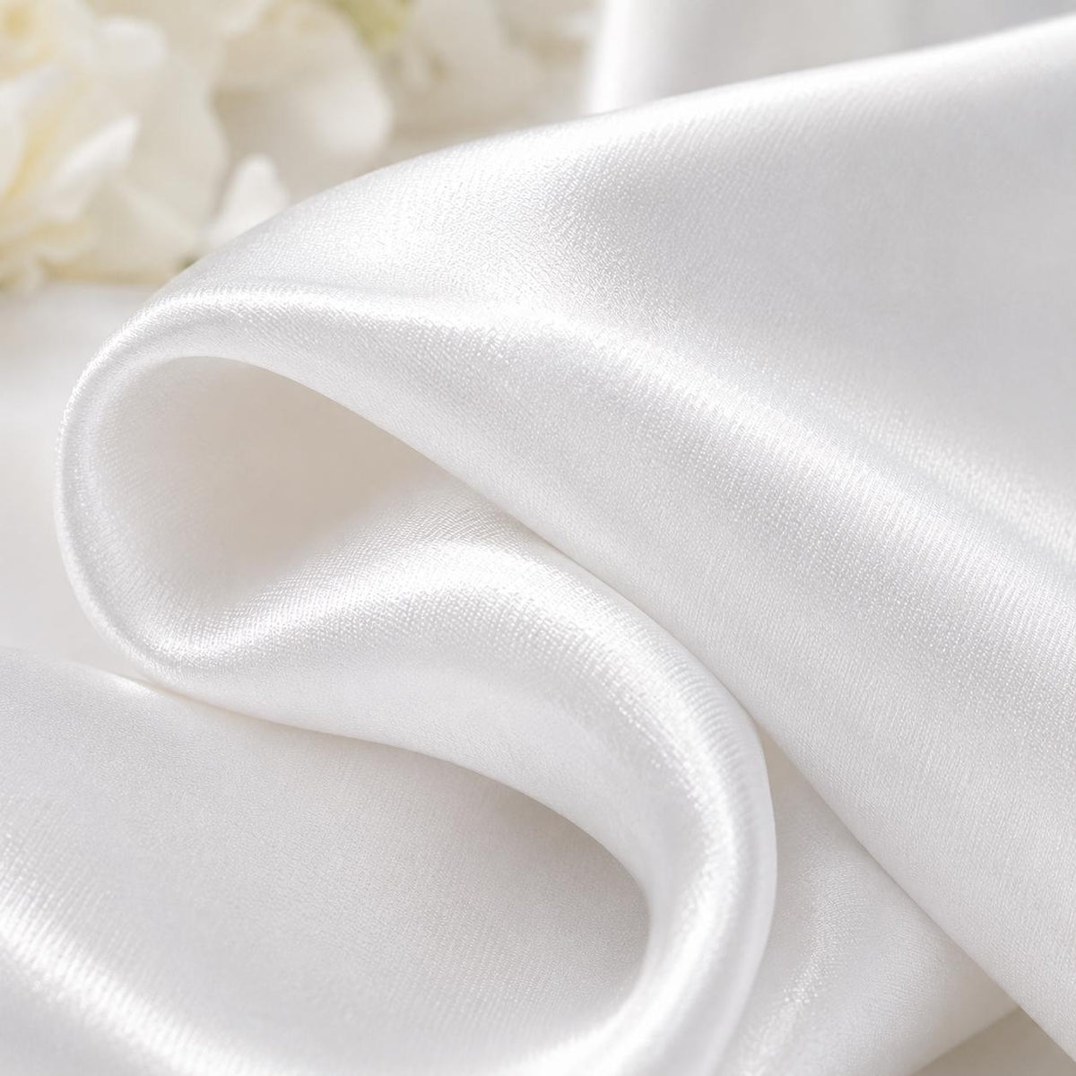 White Satin Fabric by the Yard, Luxury Bridal Satin Material, Silky Wedding Dress Fabric, Soft Bridesmaid Fabric, Prom Gown Fabric, 58/60