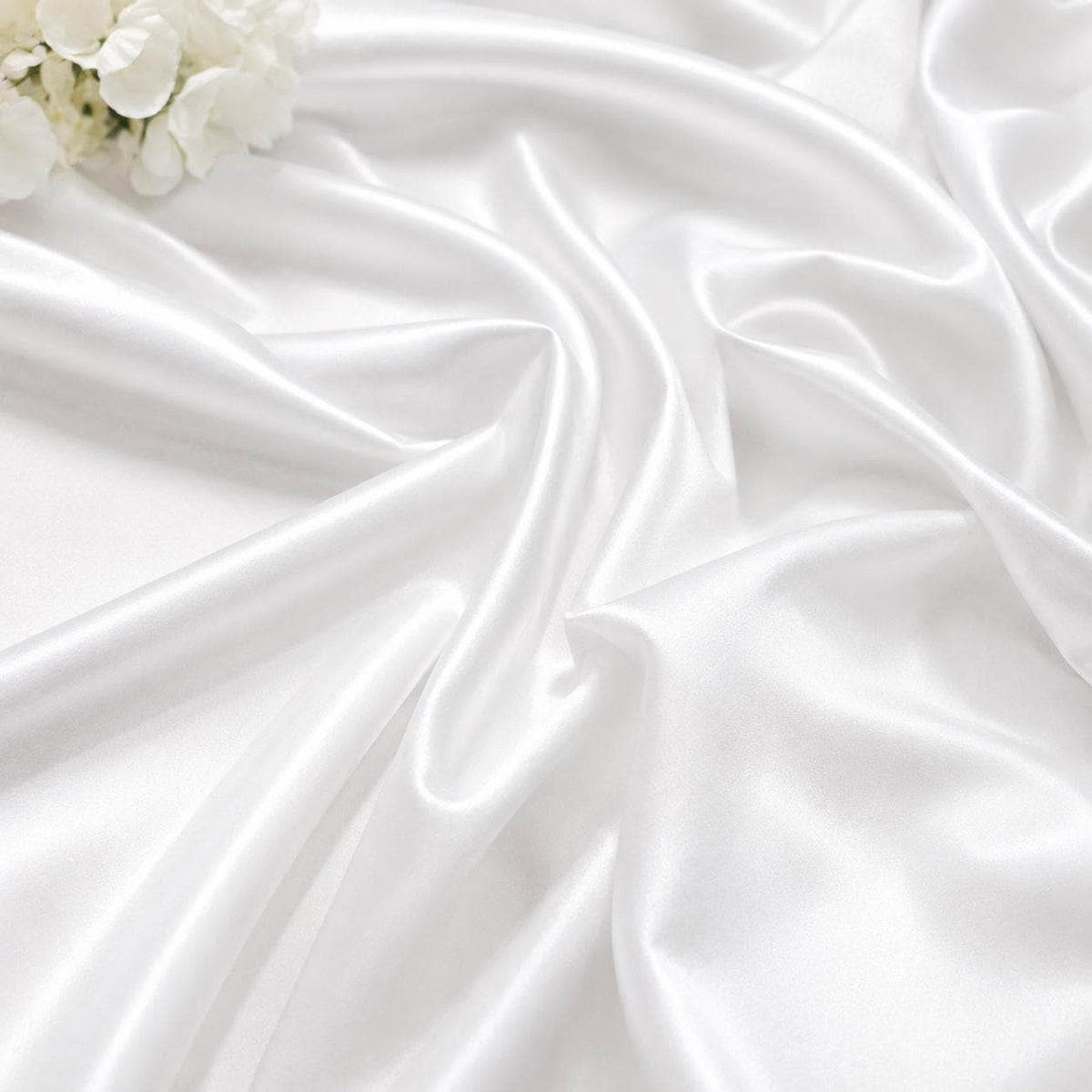 White Satin Fabric by the Yard, Luxury Bridal Satin Material, Silky Wedding Dress Fabric, Soft Bridesmaid Fabric, Prom Gown Fabric, 58/60