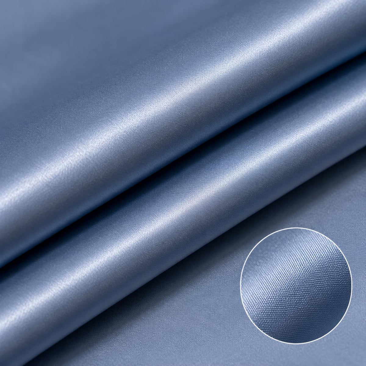 Dusty Blue Stretch Satin Fabric by the Yard, Luxury Satin for Prom Dresses, Evening Gowns and Formal Wear Sewing