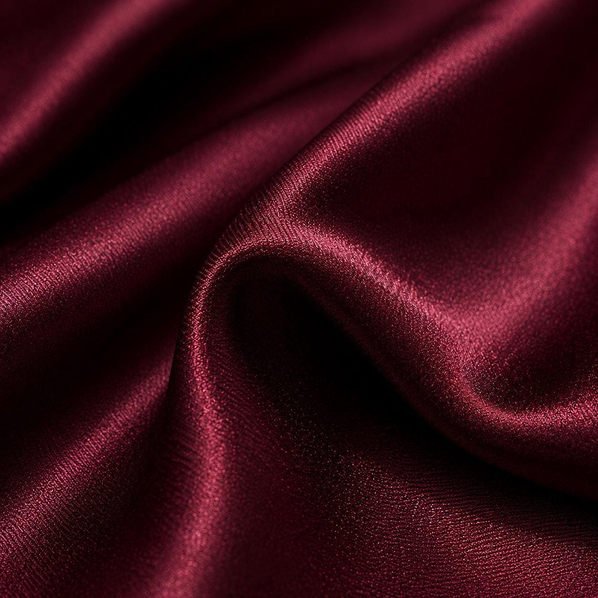 Burgundy Satin Fabric by the Yard, Luxury Wedding Fabric for Fall Weddings, Winter Bridesmaid Dresses and Holiday Decor