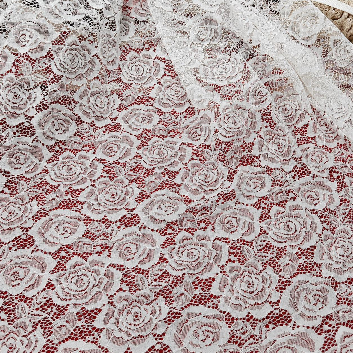 Designer Embroidered Lace Fabric by the Yard, Luxury Floral Beaded Mesh for Couture Fashion, Runway Dress, Custom Gown & High End Sewing