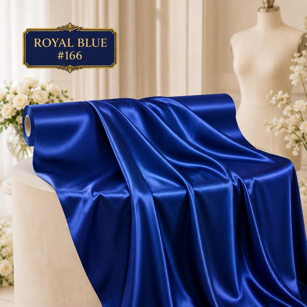 Royal Blue Stretch Satin Fabric by the Yard
