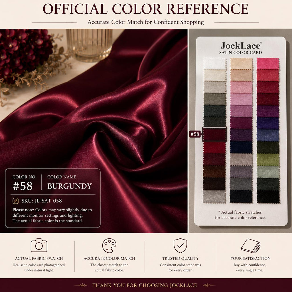 Luxury Burgundy Silky Satin Fabric by the Yard, Premium Polyester Satin for Couture Dresses, Designer Fashion, Runway & Custom Sewing