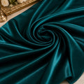 Emerald Teal Stretch Satin Fabric by the Yard