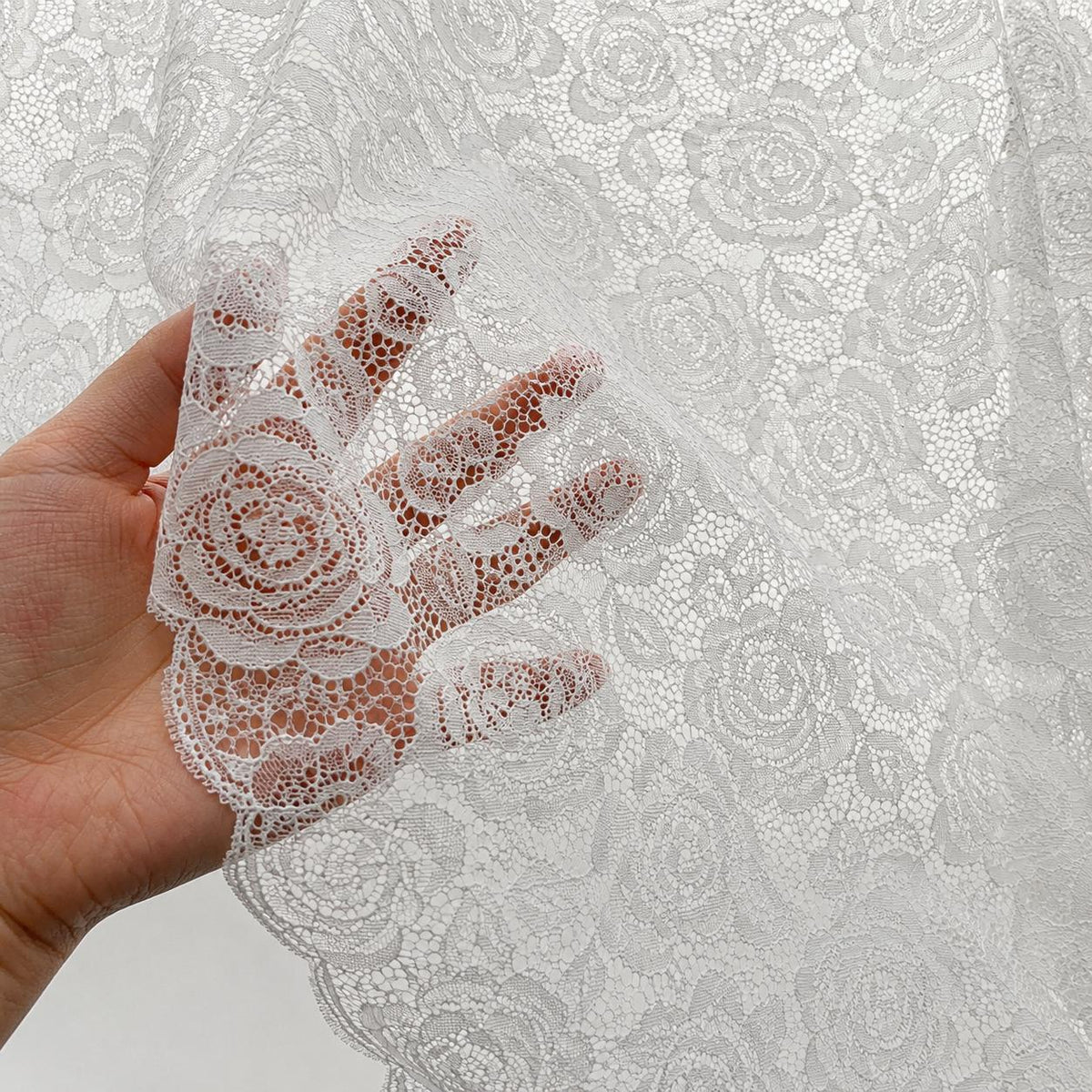Designer Embroidered Lace Fabric by the Yard, Luxury Floral Beaded Mesh for Couture Fashion, Runway Dress, Custom Gown & High End Sewing