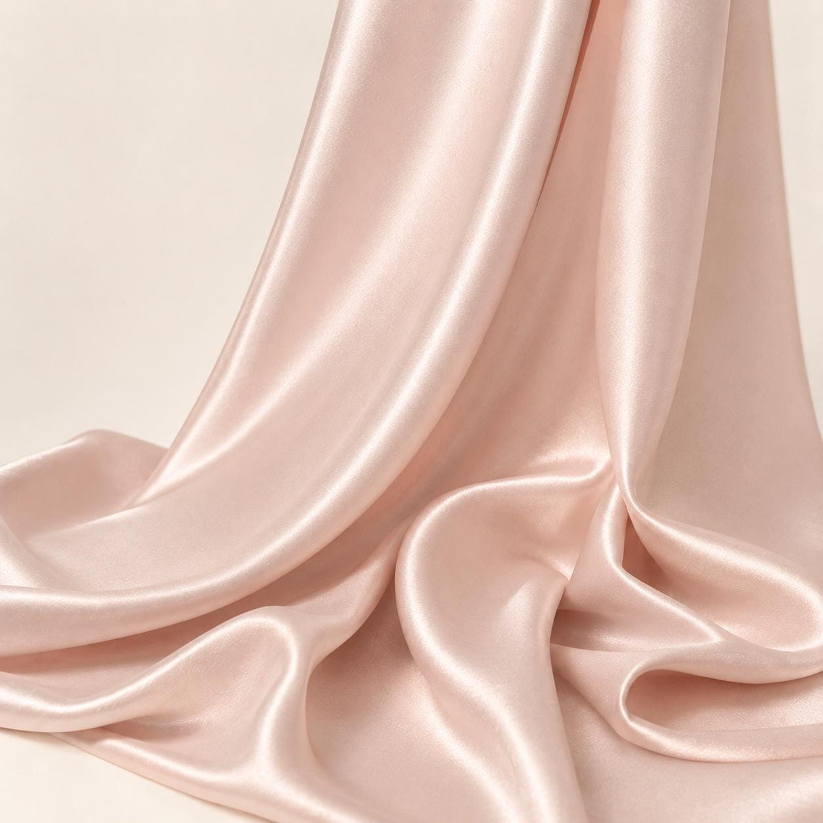Blush Pink Stretch Satin Fabric by the Yard