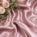 Dusty Rose Satin Fabric by the Yard for Dresses & Decor