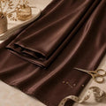 Chocolate Brown Satin Fabric by the Yard