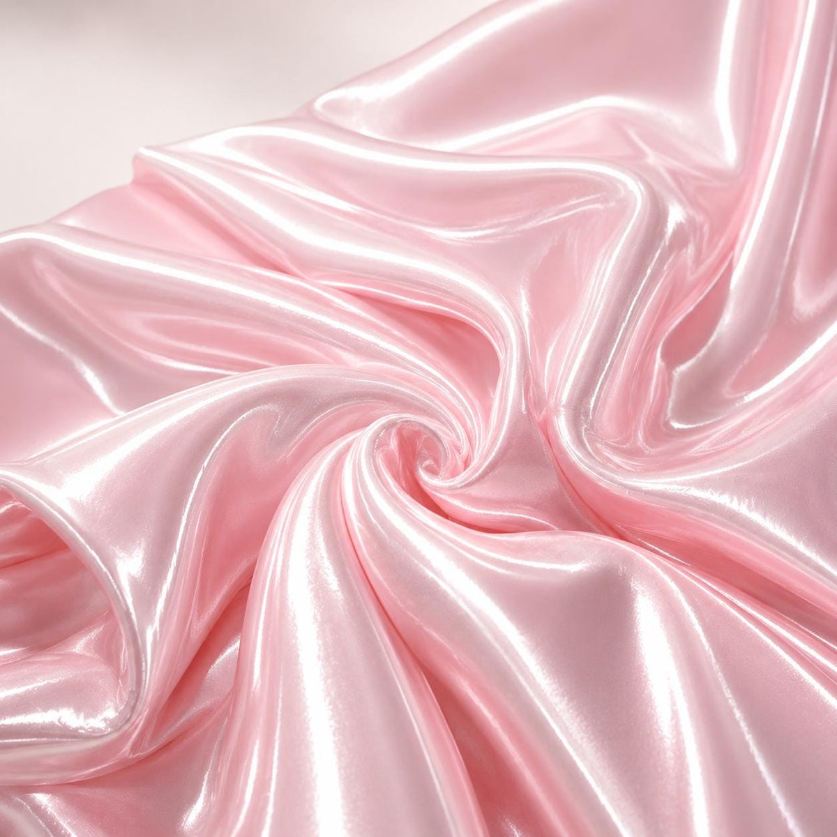 Blush Pink Liquid Bridal Satin Fabric by the Yard, Ultra Glossy Mirror Satin, Heavy Wedding Dress Fabric, Luxury Couture Evening Gown