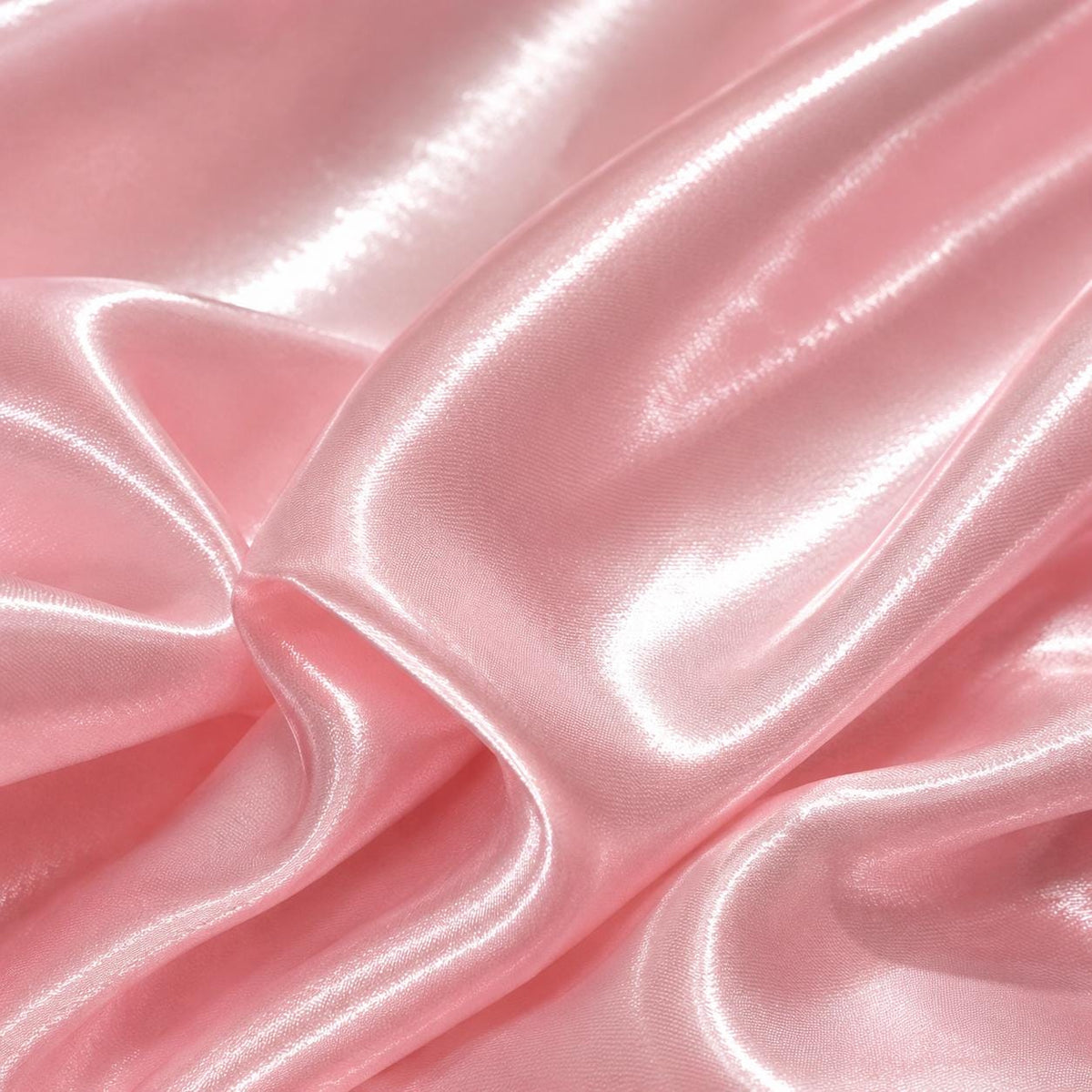 Blush Pink Liquid Bridal Satin Fabric by the Yard, Ultra Glossy Mirror Satin, Heavy Wedding Dress Fabric, Luxury Couture Evening Gown