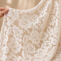 Ivory Floral Lace Fabric by the Yard, Corded Bridal Lace for Wedding Dress, Veil, Gown, Sleeves & Couture, 58–59 in Wide