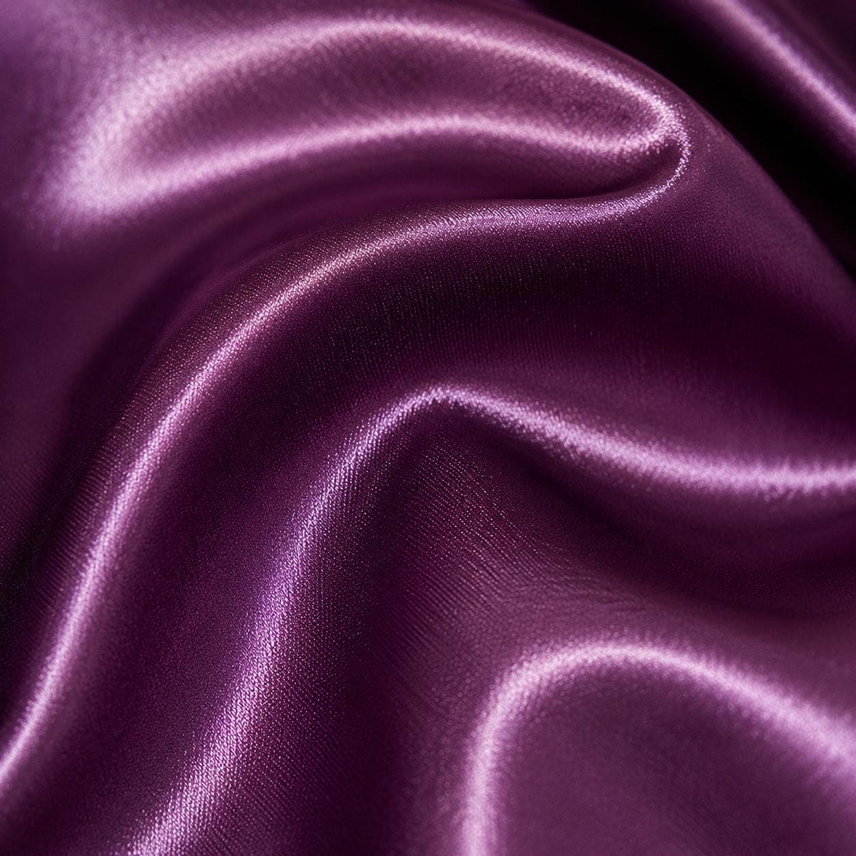 High Shine Bridal Satin Fabric by the Yard, Glossy Plum Purple Polyester Satin for Wedding Dress, Bridesmaid Gown, Decor & Sewing