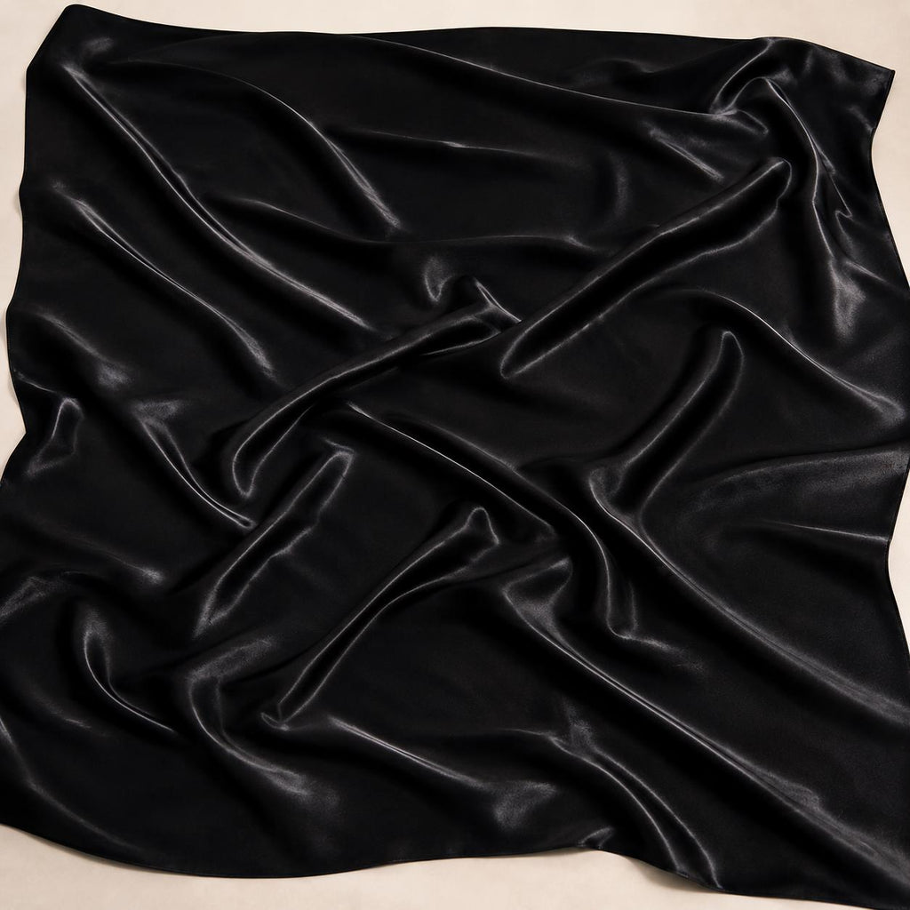 Black Stretch Satin Fabric by the Yard, Luxury Bridal Satin Fabric, Silky Dress Fabric, Wedding Decoration Fabric, Event Draping Fabric