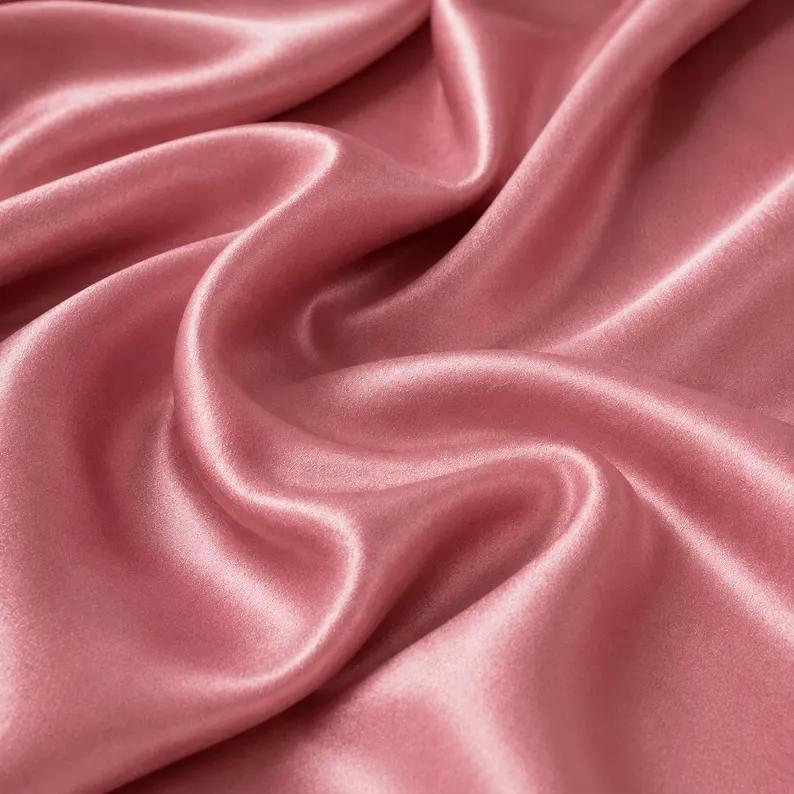 Dusty Rose Stretch Satin Fabric by the Yard