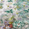 Mint Green Beaded Lace Fabric by the Yard, Floral Embroidered Tulle Mesh for Mother of the Bride, Formal Gown & Wedding Dress