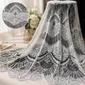 Art Deco Beaded Lace Fabric by the Yard, Luxury Bridal Embroidered Mesh, Wedding Dress Fabric, Couture Evening Gown Lace