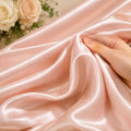 Blush Pink Satin Fabric by the Yard, Luxury Bridal Satin Fabric, Wedding Draping Fabric, Table Runner Fabric, Event Decoration Material